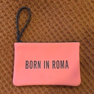Valentino Pink 'Born in Roma' Wristlet Pouch